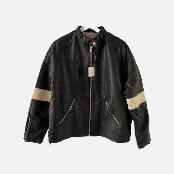 Free People We The Free Ryder Sport Vegan Moto Jacket (new with tags) - Picture 3 of 4